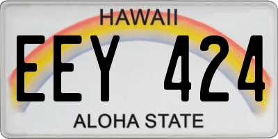 HI license plate EEY424