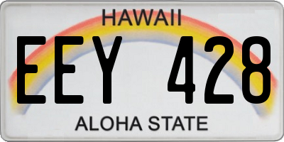 HI license plate EEY428