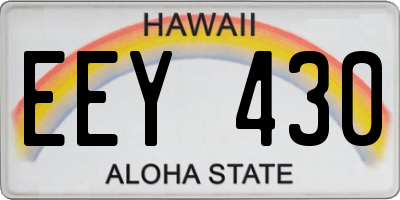 HI license plate EEY430