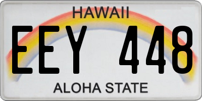 HI license plate EEY448