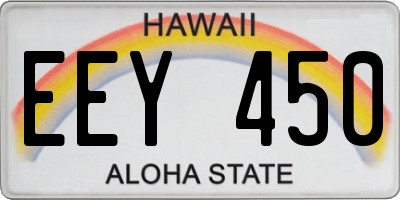 HI license plate EEY450