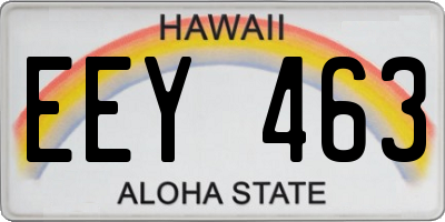 HI license plate EEY463
