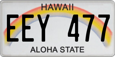HI license plate EEY477