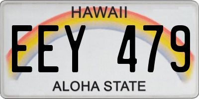 HI license plate EEY479