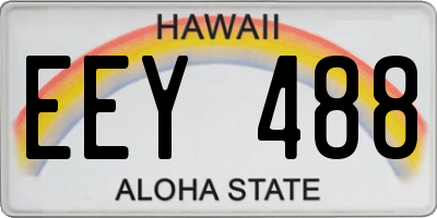 HI license plate EEY488