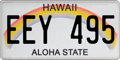 HI license plate EEY495