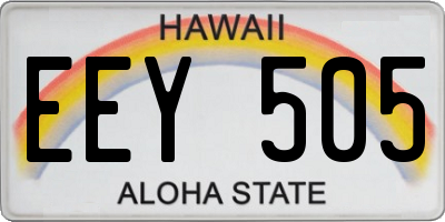 HI license plate EEY505