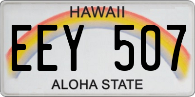 HI license plate EEY507