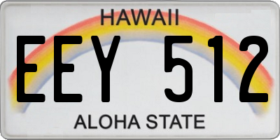 HI license plate EEY512