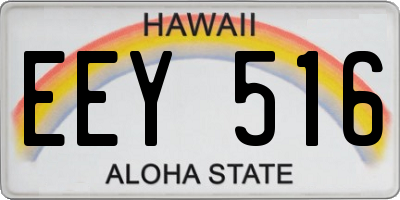 HI license plate EEY516