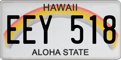 HI license plate EEY518