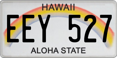 HI license plate EEY527