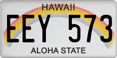 HI license plate EEY573