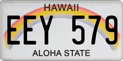 HI license plate EEY579