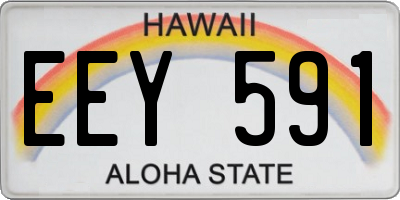HI license plate EEY591