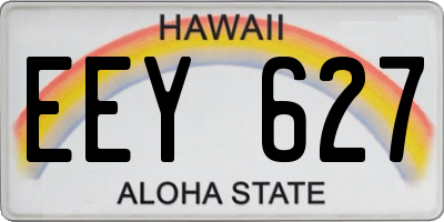 HI license plate EEY627
