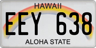 HI license plate EEY638
