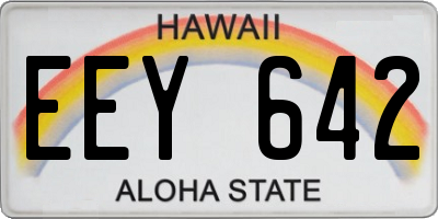 HI license plate EEY642
