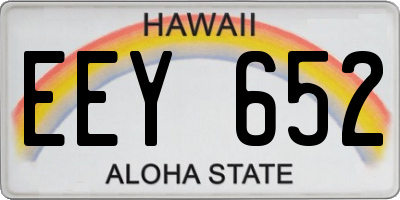 HI license plate EEY652