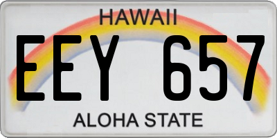 HI license plate EEY657