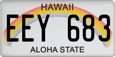 HI license plate EEY683