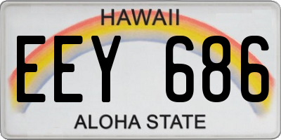 HI license plate EEY686