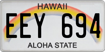 HI license plate EEY694