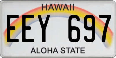 HI license plate EEY697