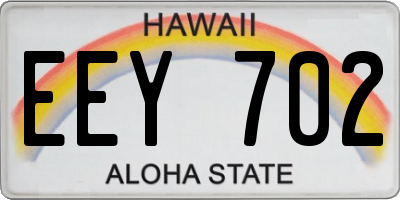 HI license plate EEY702