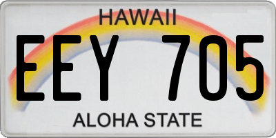 HI license plate EEY705