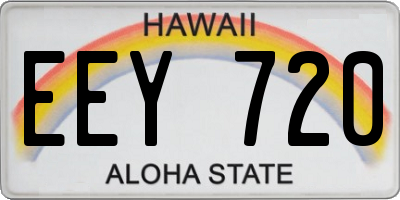HI license plate EEY720