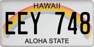 HI license plate EEY748