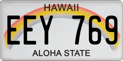 HI license plate EEY769