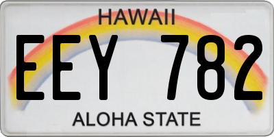 HI license plate EEY782