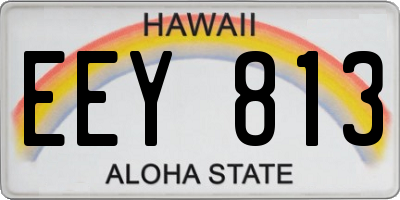 HI license plate EEY813