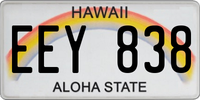 HI license plate EEY838