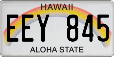 HI license plate EEY845