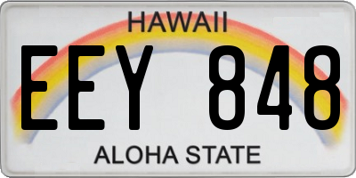 HI license plate EEY848