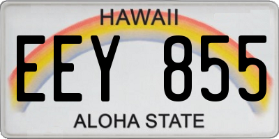 HI license plate EEY855
