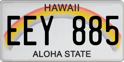 HI license plate EEY885