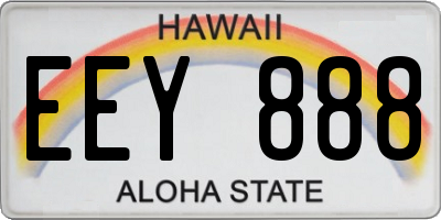 HI license plate EEY888