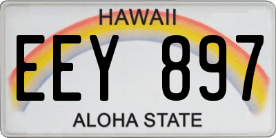 HI license plate EEY897