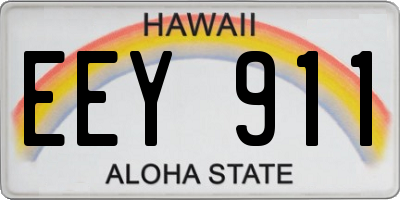 HI license plate EEY911