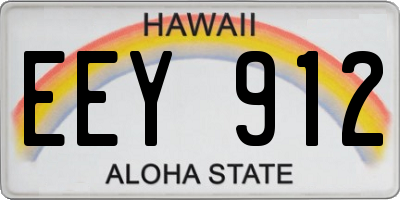 HI license plate EEY912