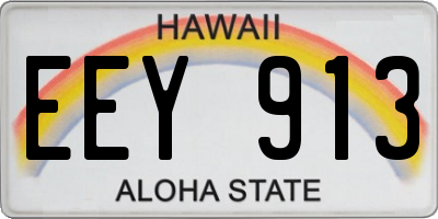 HI license plate EEY913