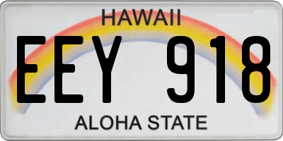 HI license plate EEY918