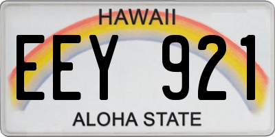 HI license plate EEY921