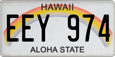 HI license plate EEY974