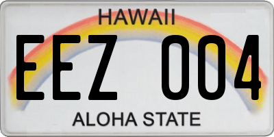 HI license plate EEZ004