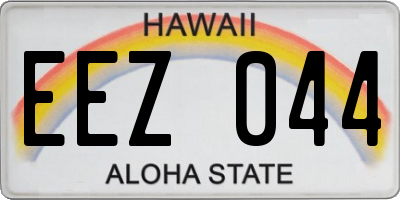 HI license plate EEZ044